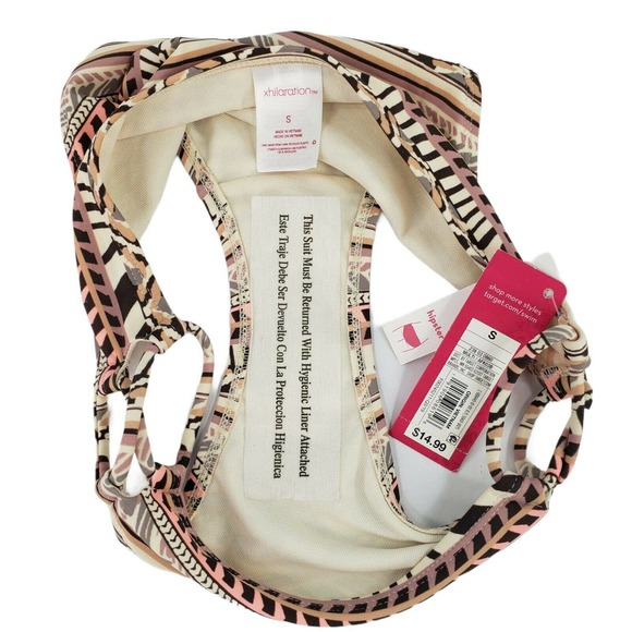 Beige Hipster Bikini Swim Bottom Juniors 3/5 Womens 0/2 Strappy Sides - Picture 10 of 12